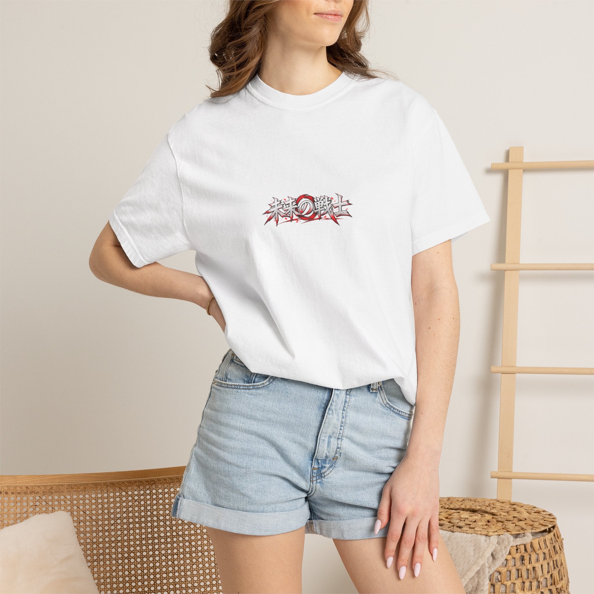 Samurai Warrior Graphic Tee — 未来の戦士 (Warrior of the Future) Back Print T-Shirt
